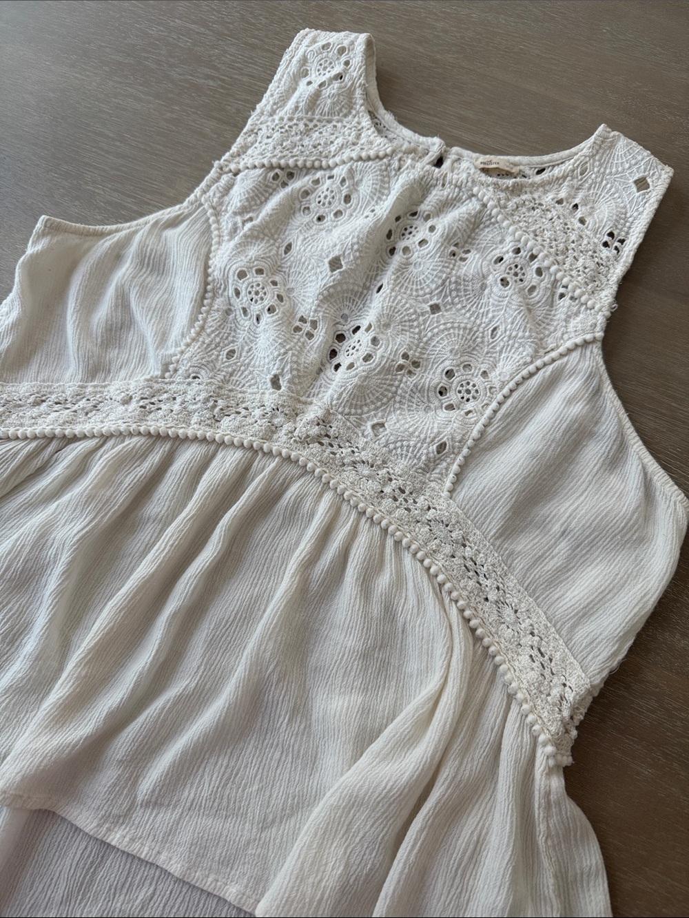 Hollister Crochet Bodice Flowy Tank | L